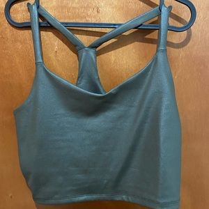 Grey Abercrombie and Fitch Yoga Crop Top